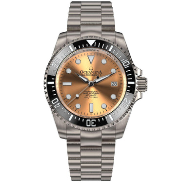 Oceaneva Deep Marine Explorer II Titanium Limited Edition Watch Copper Dial - BKII200SLSTT Automatic watches, copper dial watch, mens titanium watch, Titanium Watch, titanium watches for men